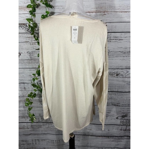 Chico's Sweater Pullover size 16 18 4 Gold Embellished Zebra Edison Chino Slim - Picture 9 of 10